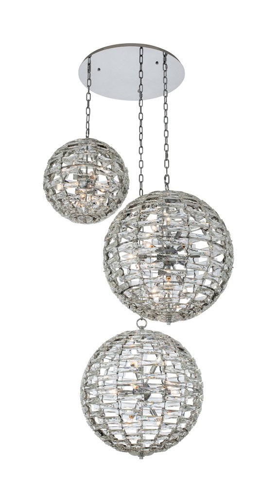 Alta 33-Light Foyer Pendant in Polished Chrome