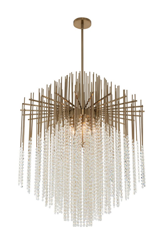 Estrella 8-Light Chandelier in Brushed Champagne Gold