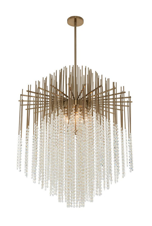 Estrella 8-Light Chandelier in Brushed Champagne Gold