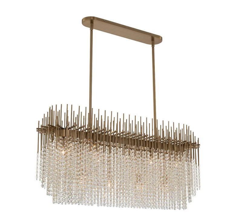 Estrella Linear Pendant in Brushed Champagne Gold