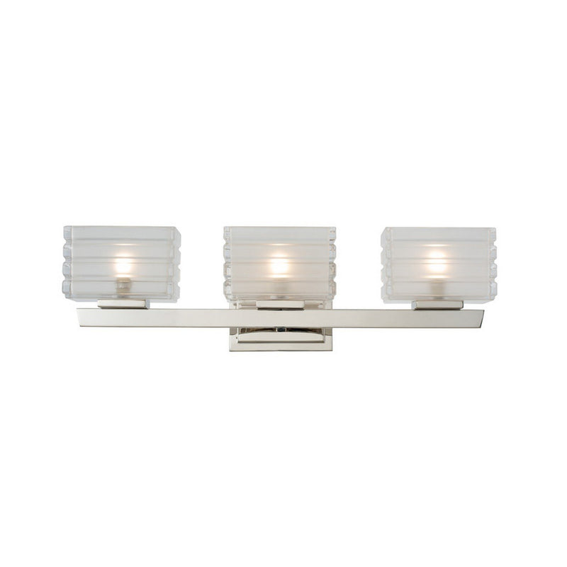 Victoria 3-Light LED Bath Vanity Light in Polished Nickel
