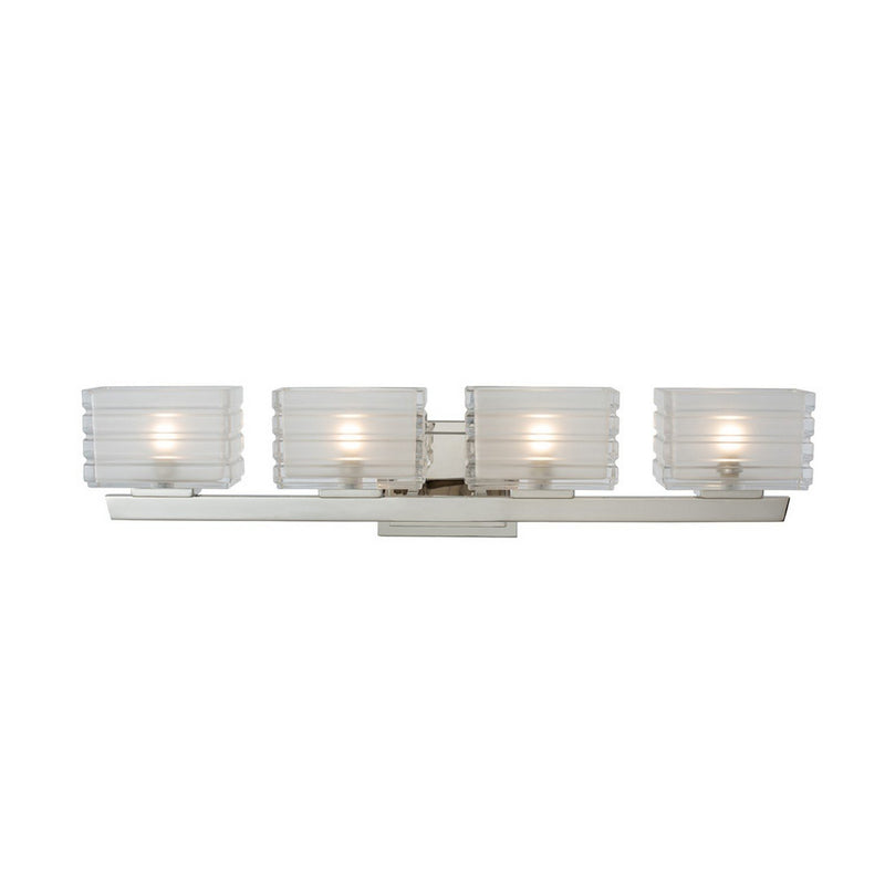Victoria 4-Light LED Bath Vanity Light in Polished Nickel