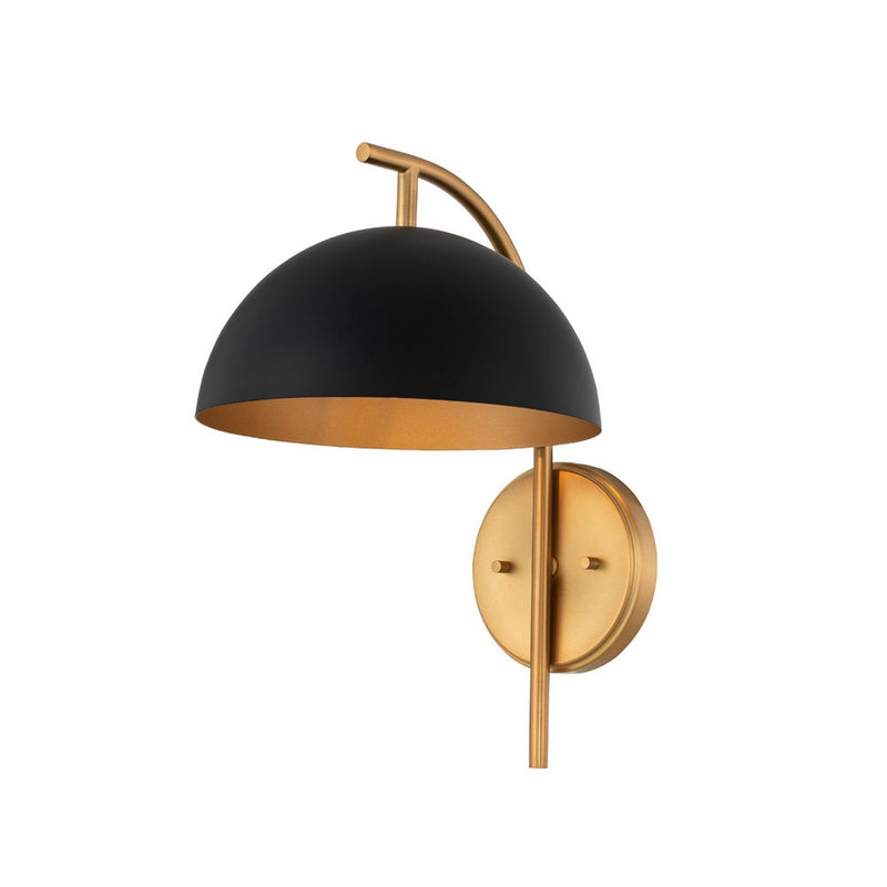 Marcel Wall Sconce in Matte Black W and New Brass