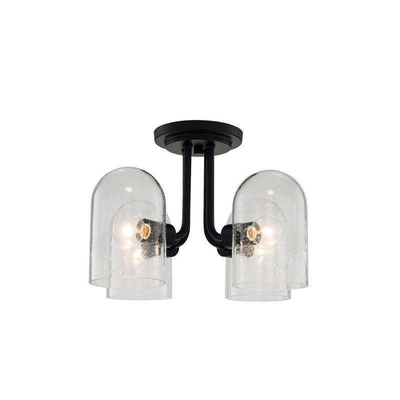 Cupola 4-Light Semi-Flush Mount in Matte Black