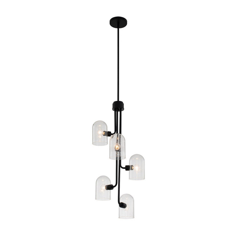 Cupola 5-Light Pendant in Matte Black