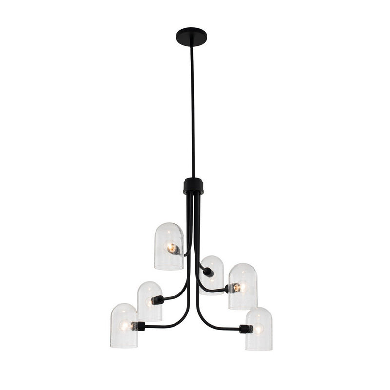 Cupola 6-Light Chandelier in Matte Black