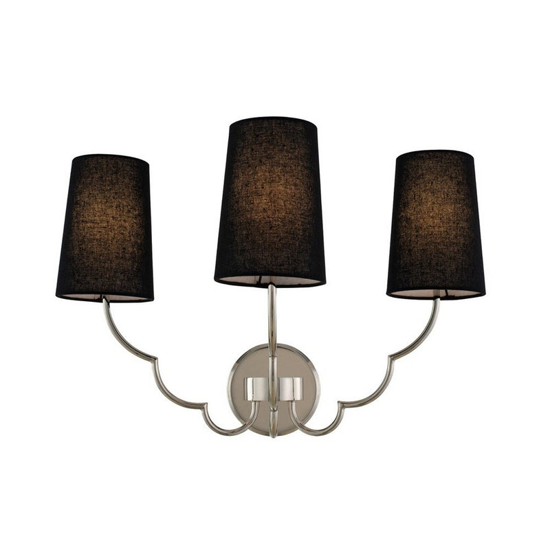 Sophia 3-Light Wall Sconce in Polished Nickel