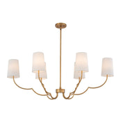 Sophia 6-Light Linear Pendant in New Brass