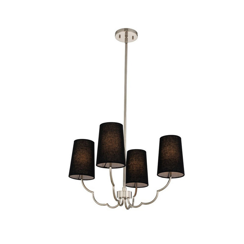 Sophia 4-Light Chandelier in Polished Nickel