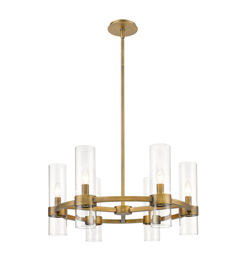 4008-6RB - Datus 6-Light Chandelier in Rubbed Brass by Z-Lite Lighting