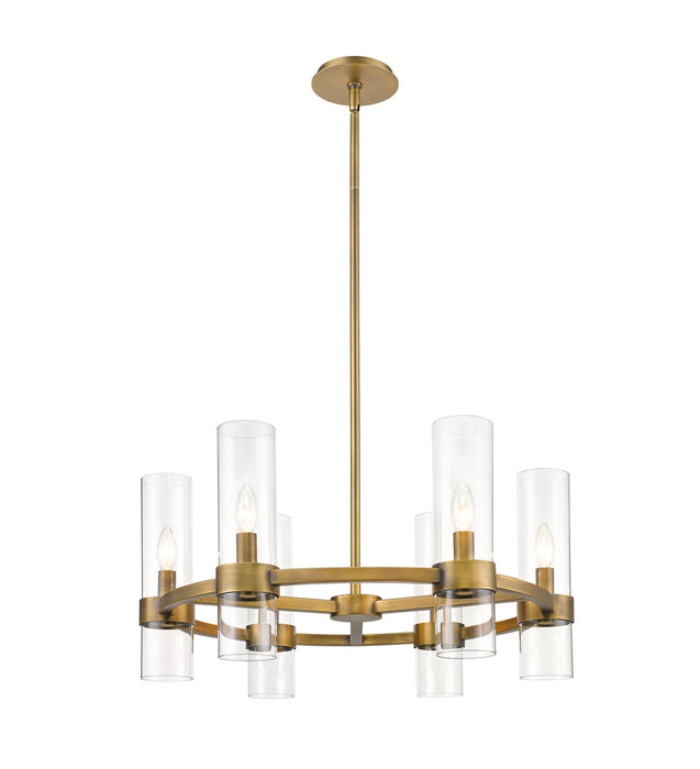 4008-6RB - Datus 6-Light Chandelier in Rubbed Brass by Z-Lite Lighting
