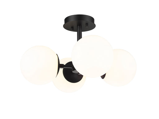 Midnetic 4-Light Semi Flush Mount in Matte Black - Lamps Expo