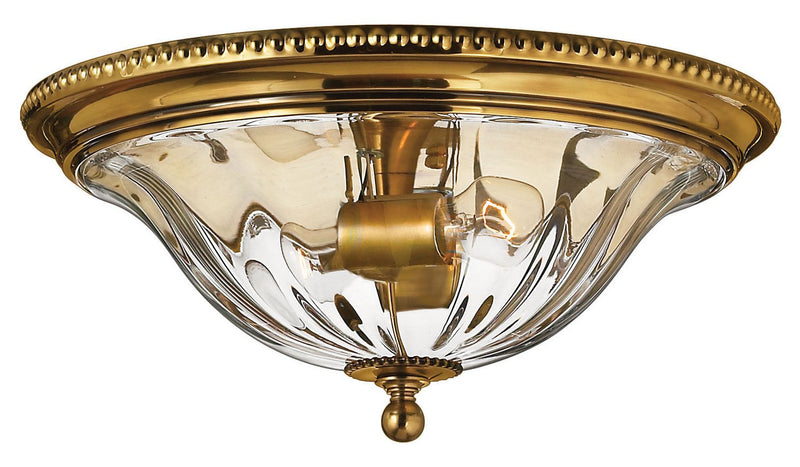 Cambridge 2-Light Flush Mount in Burnished Brass