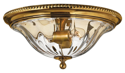 Cambridge 2-Light Flush Mount in Burnished Brass