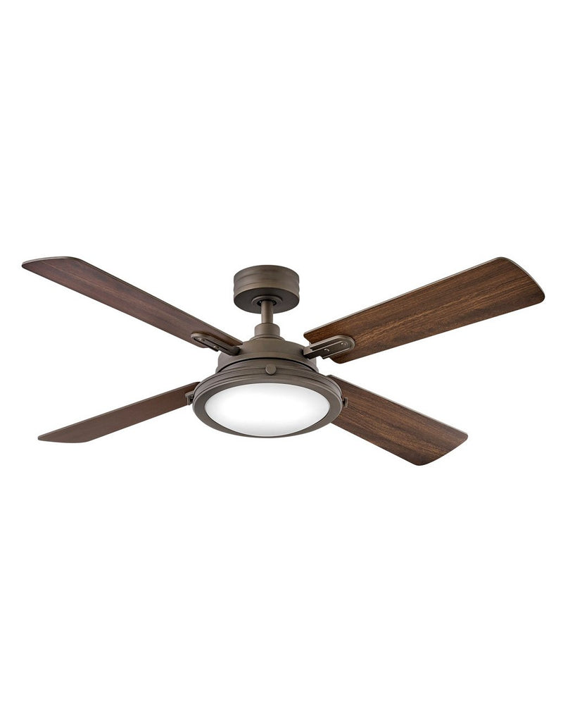 Collier 54" Smart Ceiling Fan with Light in Metallic Matte Bronze / Walnut/metallic Matte Bronze
