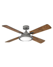 Collier 54" Smart Ceiling Fan with Light in Pewter / Matte Black/birch