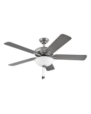 Metro Illuminated 52" Ceiling Fan in Brushed Nickel / Matte Black/silver