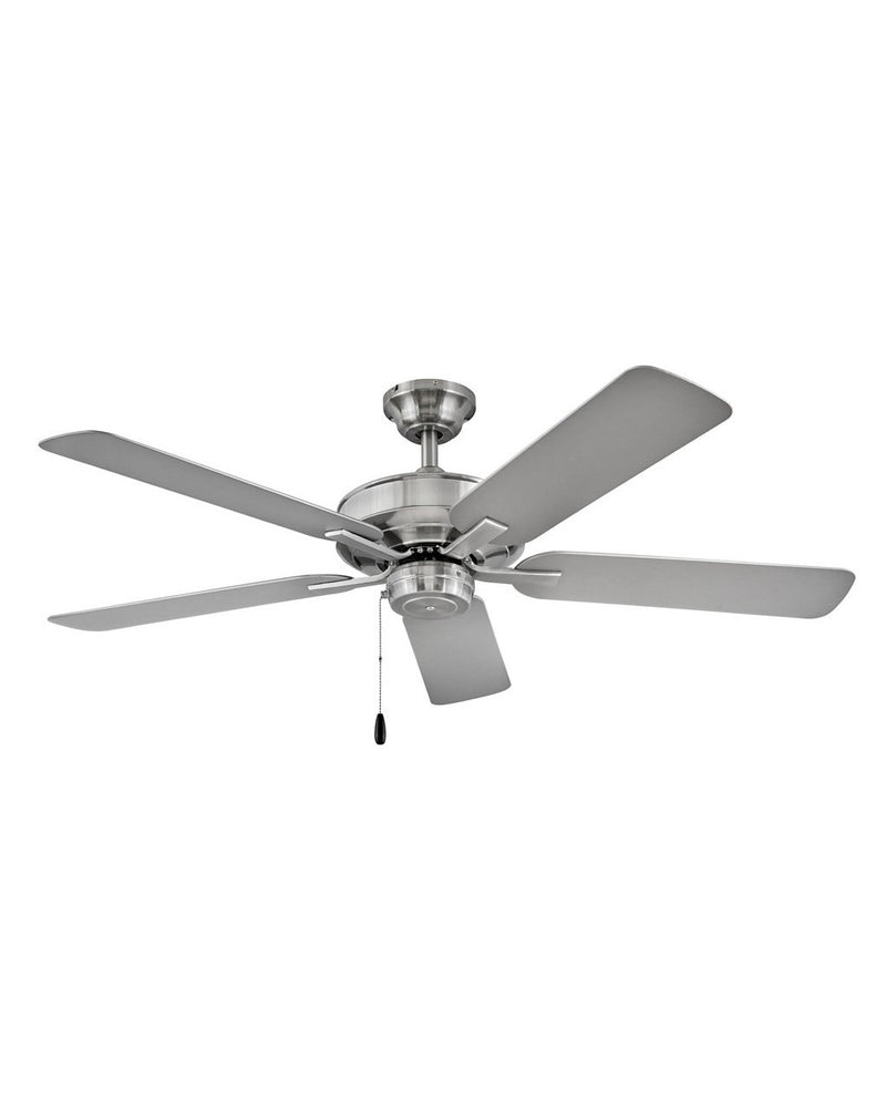 Metro Illuminated 52" Ceiling Fan in Brushed Nickel / Silver