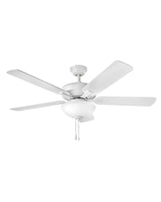 Metro Illuminated 52" Ceiling Fan in Chalk White / Chalk White/weathered Wood