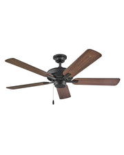 Metro Illuminated 52" Ceiling Fan in Matte Black / Walnut/matte Black