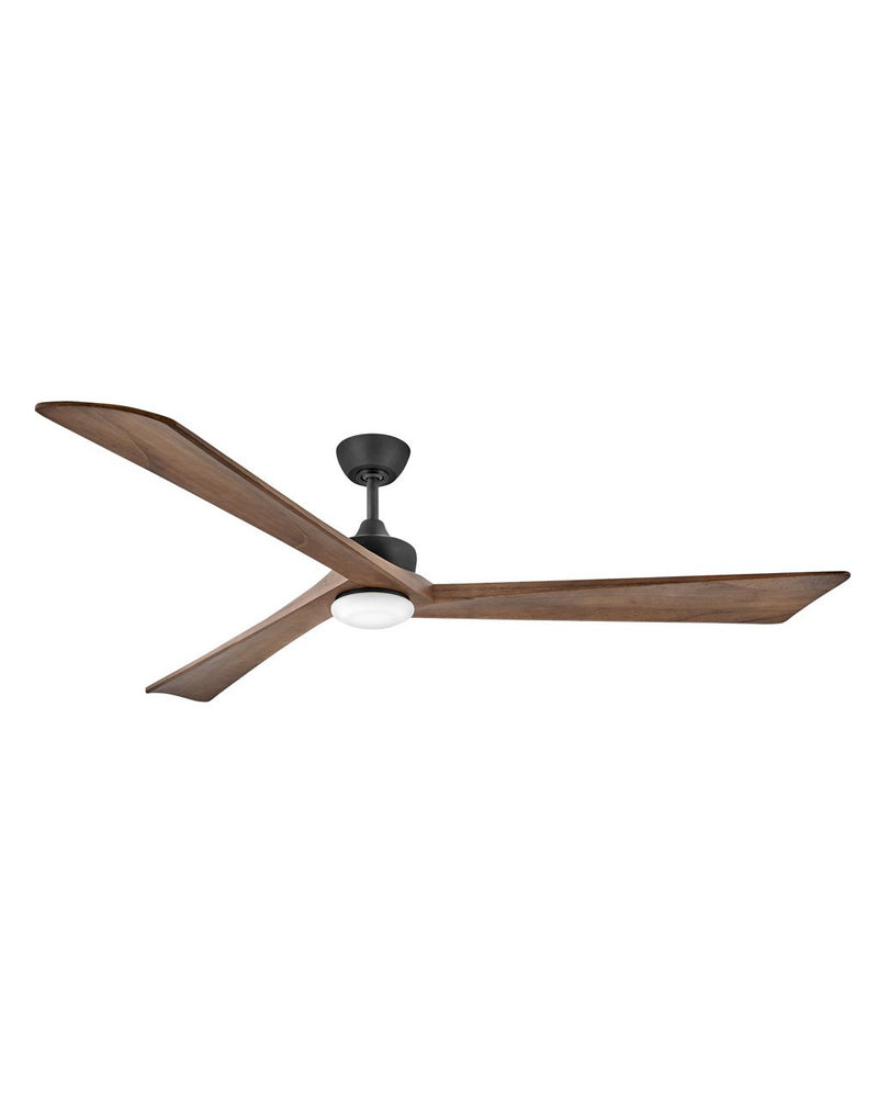 Sculpt 80" Outdoor Smart Ceiling Fan with Light in Matte Black / Walnut