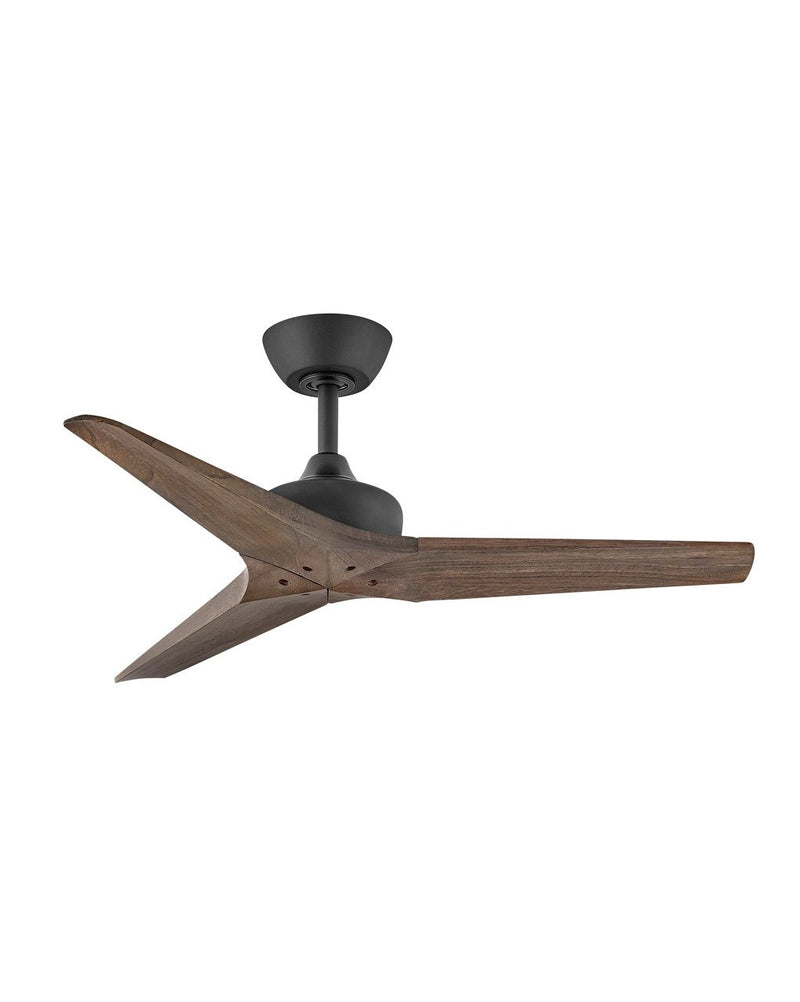 Chisel 44" Outdoor Smart Ceiling Fan in Matte Black / Walnut