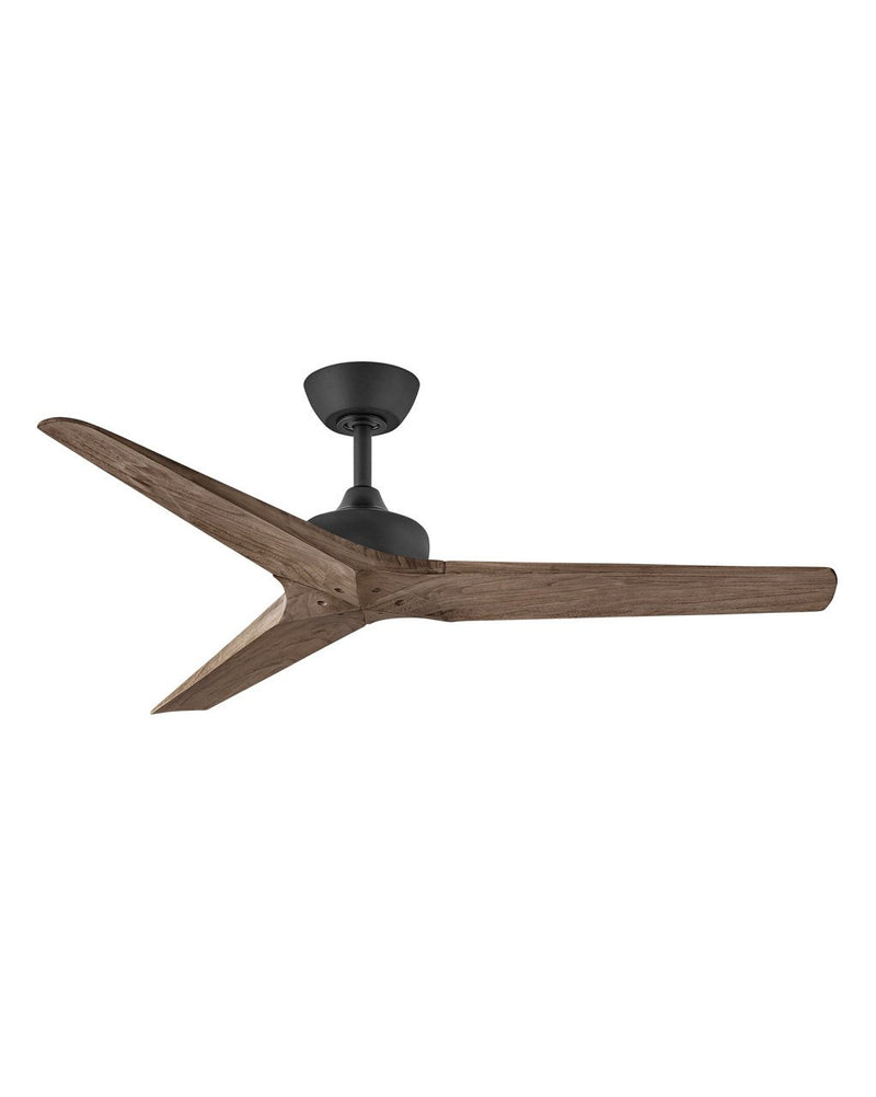 Chisel 52" Outdoor Smart Ceiling Fan in Matte Black / Walnut