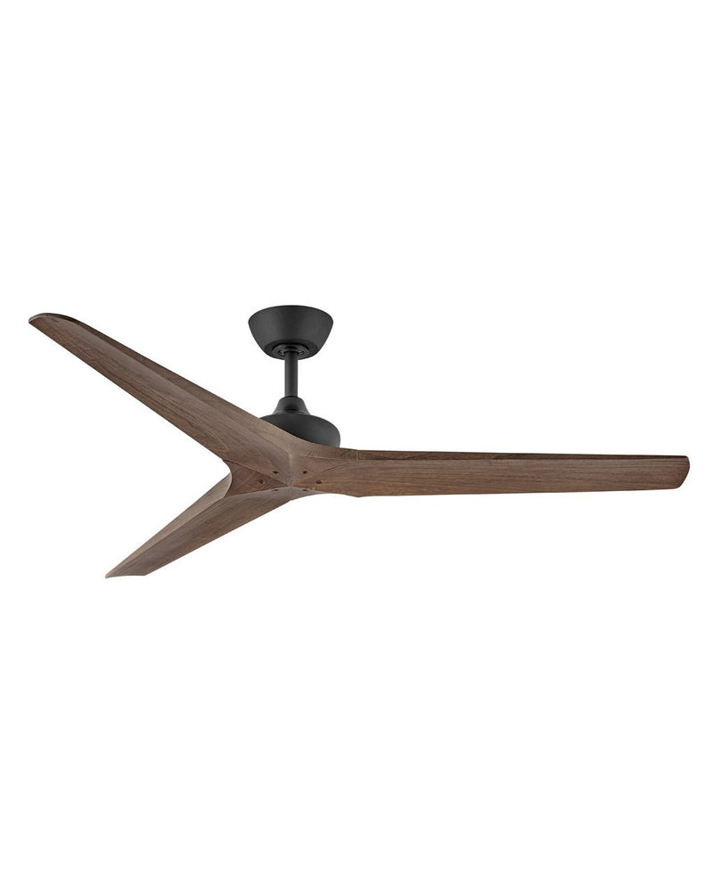 Chisel 60" Outdoor Smart Ceiling Fan in Matte Black / Walnut