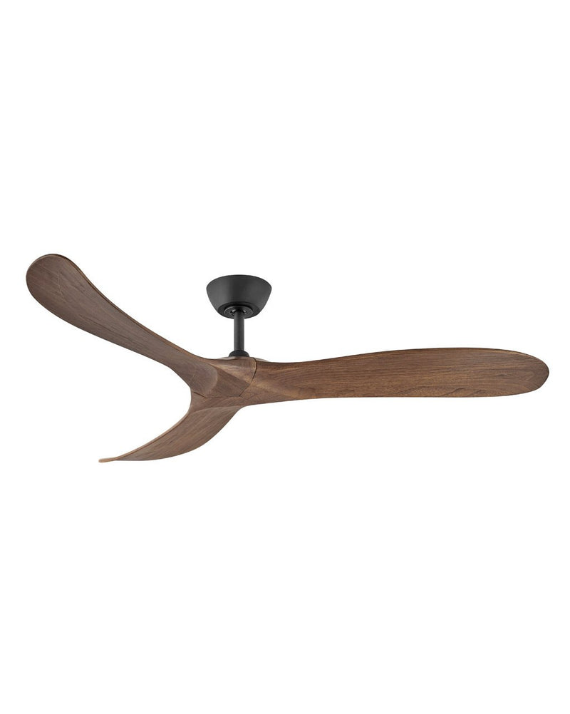 Swell 60" Outdoor Smart Ceiling Fan in Matte Black / Walnut