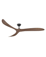 Swell 80" Outdoor Smart Ceiling Fan in Matte Black / Walnut