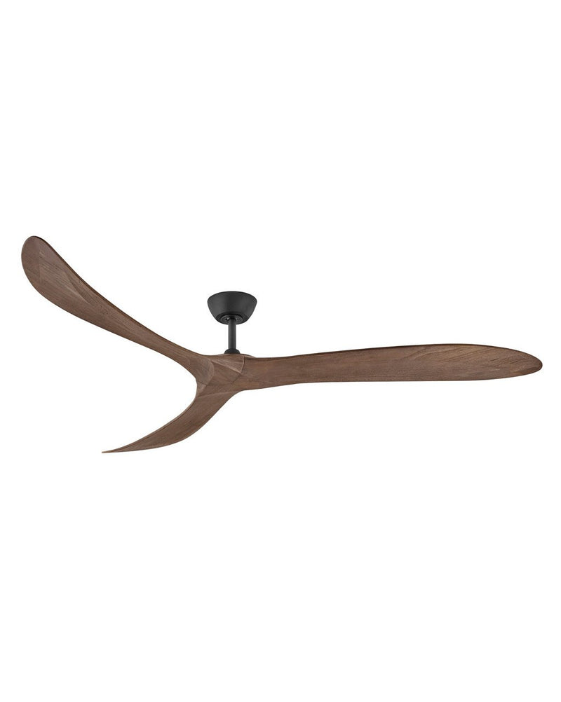 Swell 80" Outdoor Smart Ceiling Fan in Matte Black / Walnut