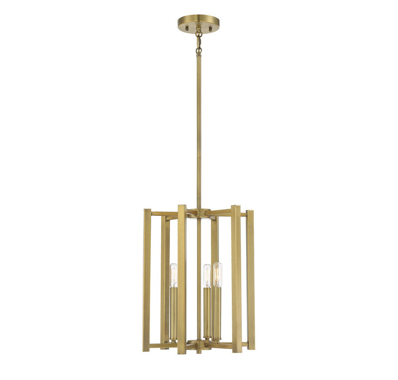 Benson 3-Light Chandelier in Warm Brass