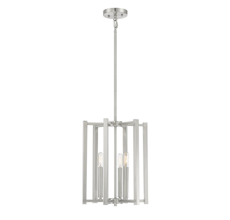 Benson 3-Light Chandelier in Satin Nickel