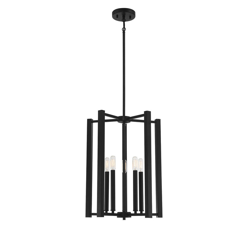 Benson 5-Light Chandelier in Matte Black