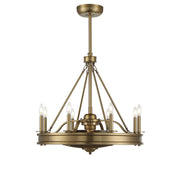 Lyon 30" Fan D'Lier in Warm Brass