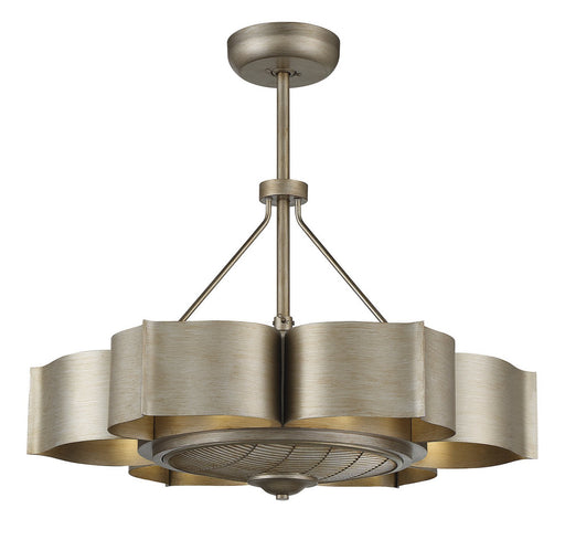Stockholm 31" Fan D'Lier in Silver Patina