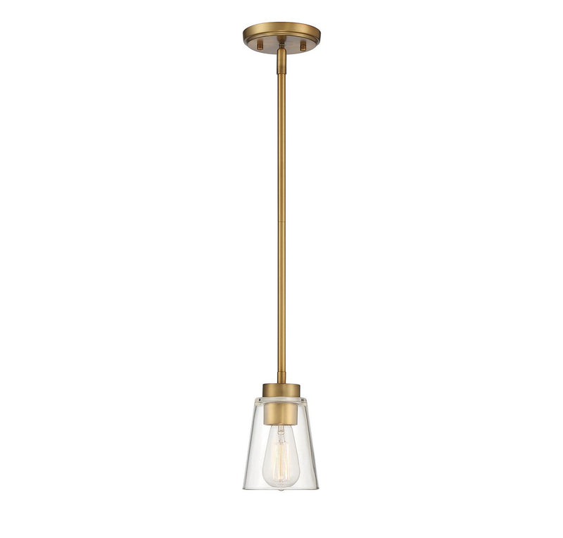 Calhoun Mini Pendant in Warm Brass