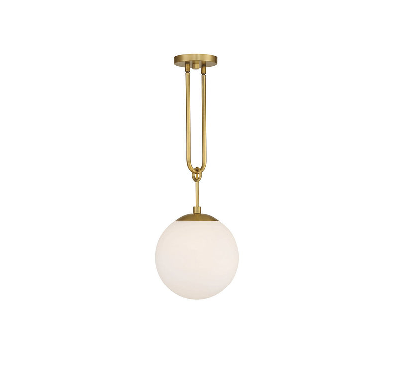 Becker Mini Pendant in Warm Brass