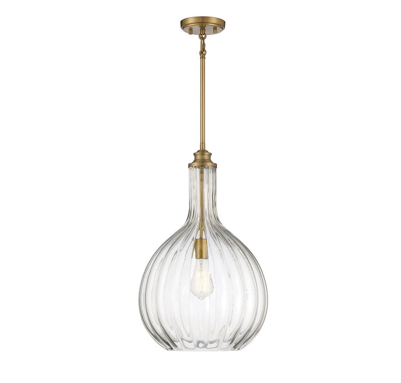 Brandon Pendant in Warm Brass