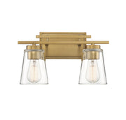 Calhoun 2-Light Bath Vanity Light in Warm Brass
