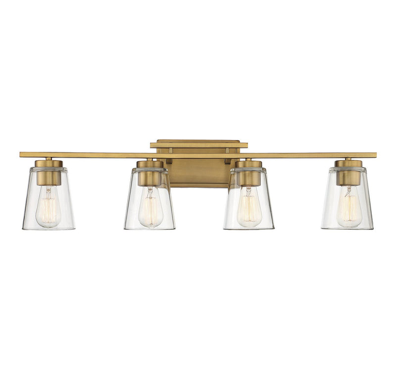 Calhoun 4-Light Bath Vanity Light in Warm Brass
