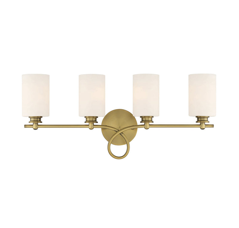 Woodbury 4-Light Bath Vanity Light in Warm Brass