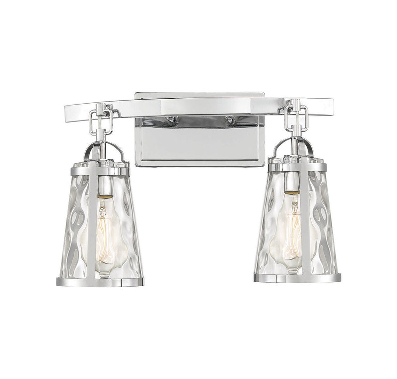 Albany 2-Light Bath Vanity Light in Polished Chrome