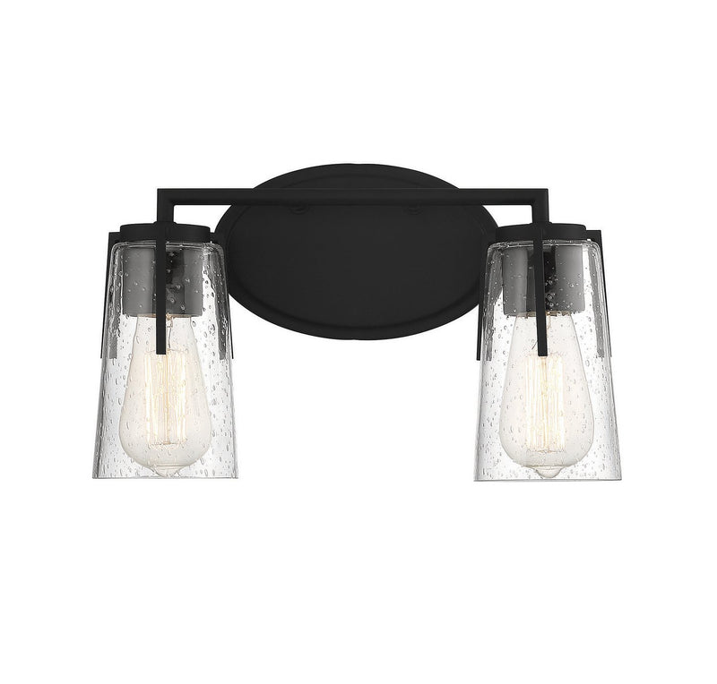 Sacremento 2-Light Bath Vanity Light in Black