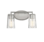 Sacremento 2-Light Bath Vanity Light in Satin Nickel