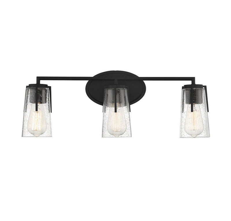 Sacremento 3-Light Bath Vanity Light in Black