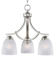 Axis 3 Light Chandelier in Satin Nickel
