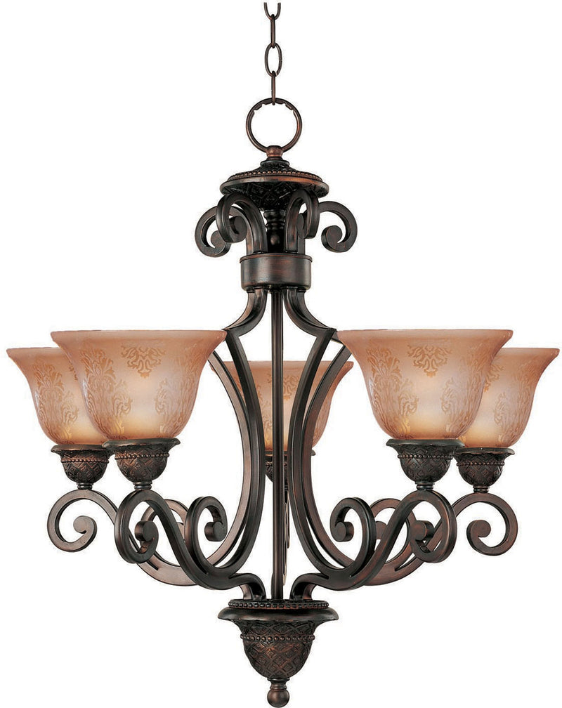 11244SAOI - Symphony 5-Light Chandelier in Oil Rubbed Bronze by Maxim Lighting