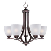 Axis 5 Light Chandelier in Oil Rubbed Bronze