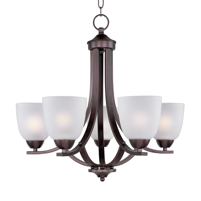 Axis 5 Light Chandelier in Oil Rubbed Bronze